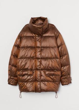Стеганная демисезонная куртка свободного кроя h&m