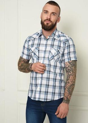 Льняная рубашка в клетку