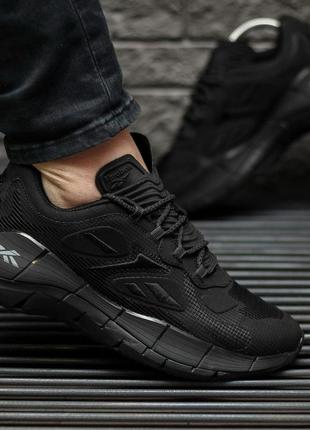 Мужские кроссовки reebok zig kinetica ll all black1 фото