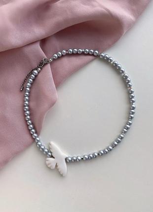 Чокер ожерельяное горлица белая птичка горлица1 фото