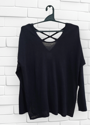 Лонгслив , синий , лен,хлопок( франция )