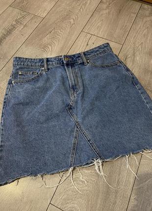 Классическая джинсовая юбка, базовая юбка, трендовая юбка1 фото