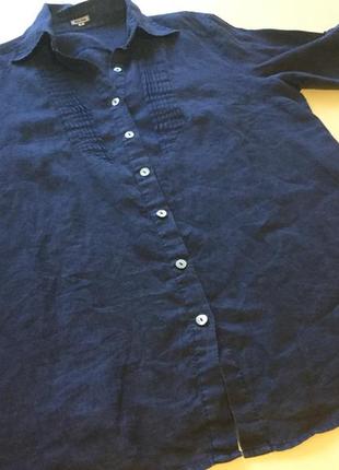 Стильная льняная рубашка от puro lino. италия.6 фото