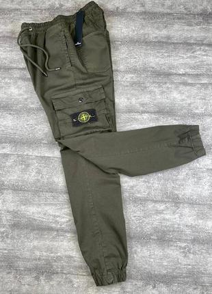 Топовые брюки карго stone island 🗝3 фото