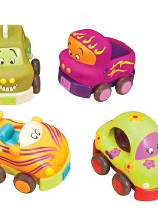 Набір розвиваючіх  інерційних іграшок авто веселий автопарк battat