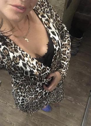 Тигровое легкое платье рубашка сарафан сток с биркой