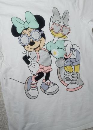 Футболка дитяча disney minnie.  біла футболка з принтом  мінні маус