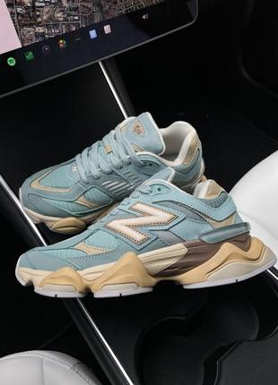 Кросівки жіночі / чоловічі блакитні (голубі, сині) замшеві new balance 90601 фото