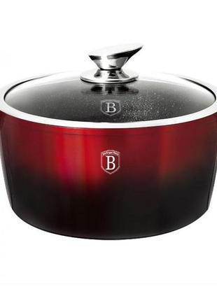 Кастрюля berlinger haus black burgundy edition 1628n-bh (4,1 л, 24 см)