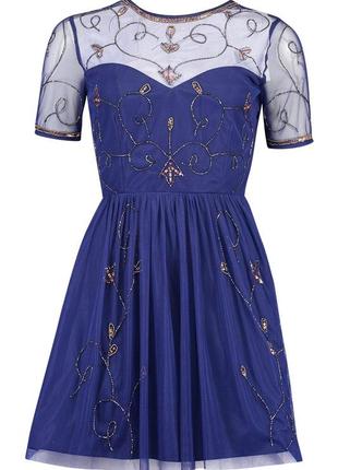 Бутик платье с украшением темно-синего цвета boohoo размер 403 фото