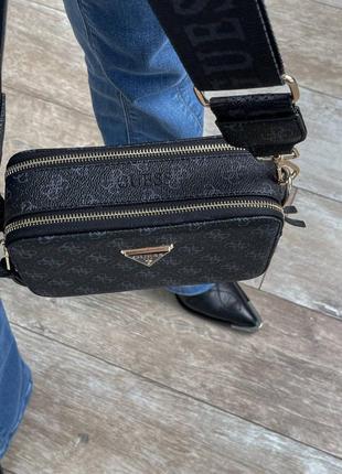 Guess the snapshot bag black blue, жіноча сумка, женская сумка9 фото
