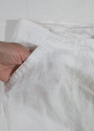 Укорочені брюки льон стан нових6 фото