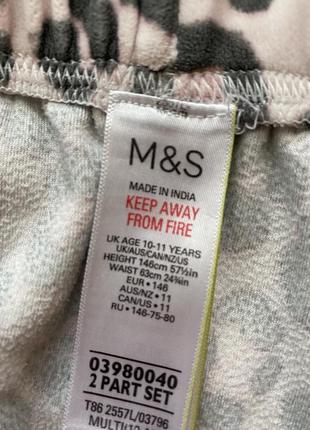 Пижамные, домашние штаны m&amp;s на 10-11 лет4 фото