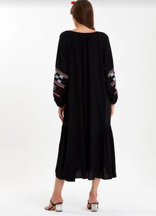 Чорна вишита сукня 52,54,56 розмір4 фото