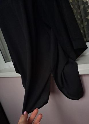Женская черная шифоновая блузка/нарядная блуза3 фото