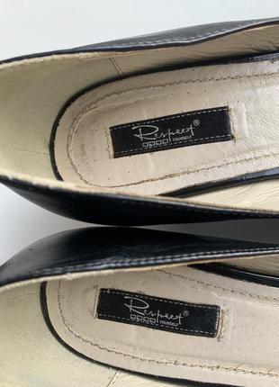 Туфлі-човники-балетки шкіряні respect. розмір вказаний 37, але йдуть на 38.8 фото