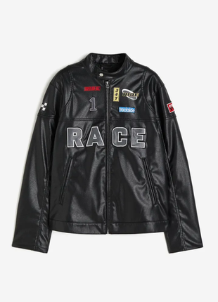 Косуха, кожаная куртка h&m l( 46-48)