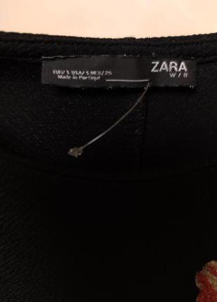 Zara платье мини туника цветочный принт /5856/7 фото
