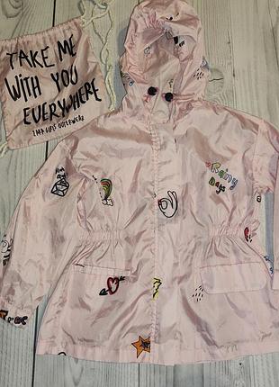 Ветровка ,дождевик zara с мешком рюкзаком