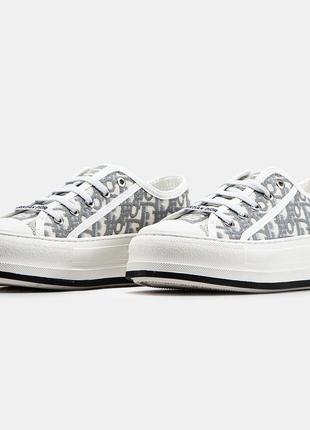 Женские кроссовки christian dior walkn dior white grey 36-37-38-39-40