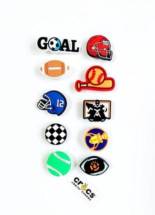 Jibbitz джиббитсы украшение для обуви сrocs лот 10 + 1 шт яркие большие джиббитс крокс игрушки аксессуары сабо