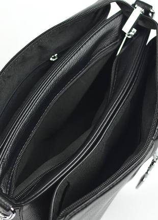 Сумочка клатч женская черная маленькая молодежная сумка кросс боди через плечо9 фото