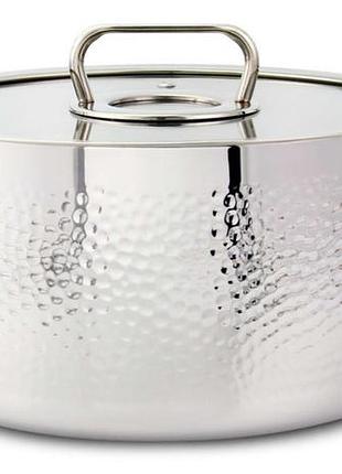 Кастрюля со стеклянной крышкой con brio cb-1128 (5,6 л)