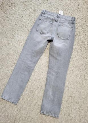 Новые прямые женские стильные джинсы базовые серые повседневные3 фото