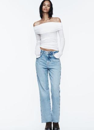 Прямі джинси zara straight fit