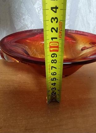 Ваза,конфетница,красное стекло.