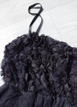 Шикарная пышная фатиновая вечерняя чёрная блуза g&y6 фото