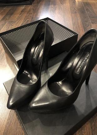 Туфли чёрные италия albano5 фото