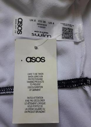 Трендовий фірмовий злитий купальник принт смуги asos9 фото