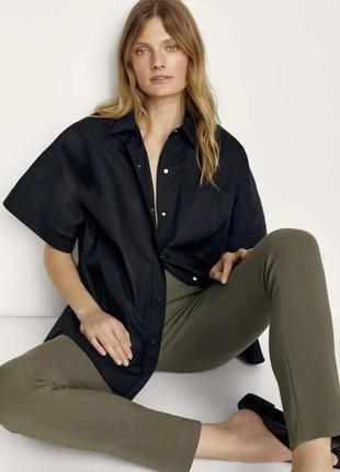 Прямые брюки цвета фисташка massimo dutti размер xs, xl6 фото