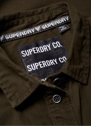 Брендовая рубашка милитари с нашивками от superdry4 фото