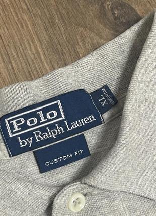 Серая футболка поло polo ralph lauren xl хлопок6 фото