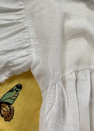 Шикарная белоснежная блуза оверсайз с обьемными рукавами,zara,p.s-l7 фото