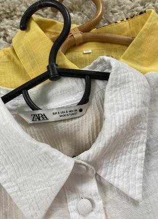 Шикарная белоснежная блуза оверсайз с обьемными рукавами,zara,p.s-l4 фото