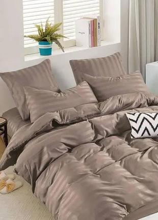 Комплект постільної білизни страйп сатин багато кольорів 😍