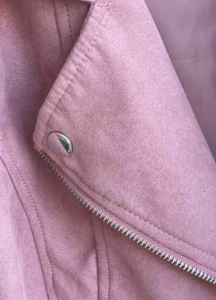 Новая косуха, байкерская куртка jacqueline de yong  из материала  под замшу, на подкладке9 фото