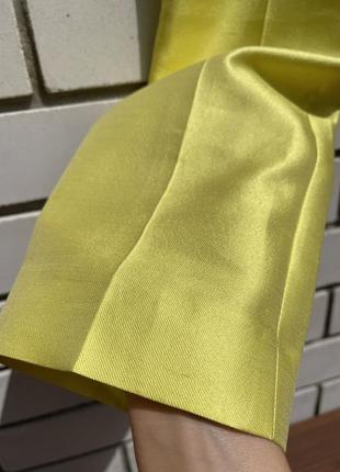 Шелковые золотистые желтые брюки с карманами италия true royal2 фото