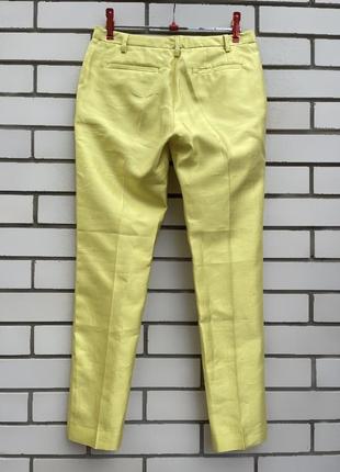 Шелковые золотистые желтые брюки с карманами италия true royal8 фото