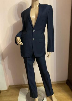 Чоловічий синій стильний костюм/44/brend roy robson вовна50%