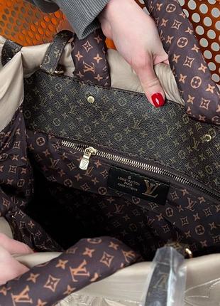 Louis vuitton puff onthego gm beige, жіноча сумка, женская сумка, шоппер9 фото