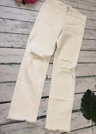 Білі джинси h&m штани з потертостями2 фото