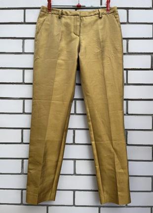 Шелковые бронзовые брюки с карманами италия true royal