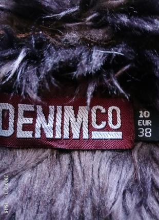 (361) отличная меховая жилетка denim co /размер  10/385 фото