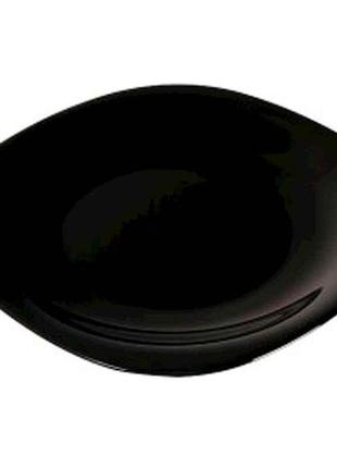 Тарілка скляна 19см чорна мілка квадр. carine black l9816 тм luminarc1 фото