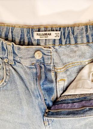 Mom jeans pull bear светло голубые мом джинсы 343 фото