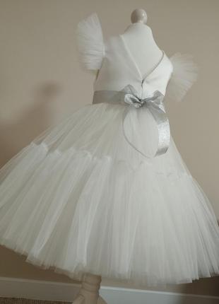 Белое платье из евросетки5 фото